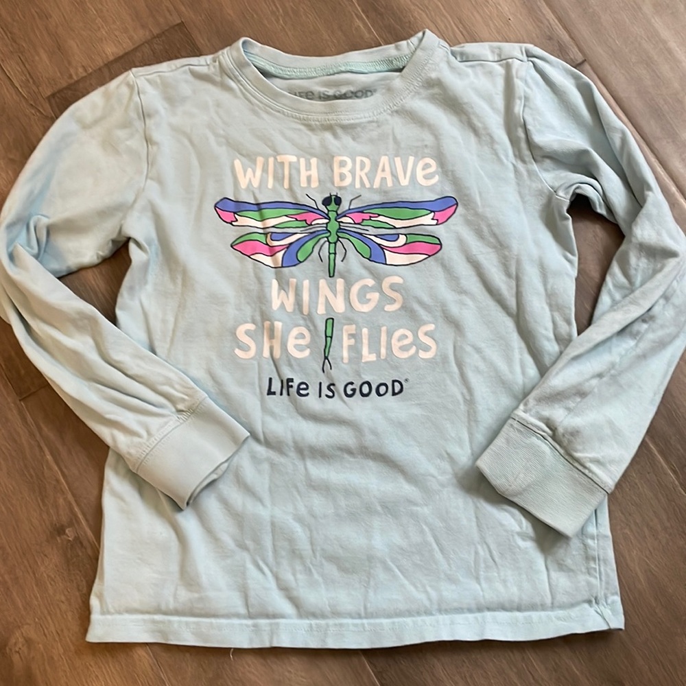 Girls long sleeved T-shirt.  Life is Good